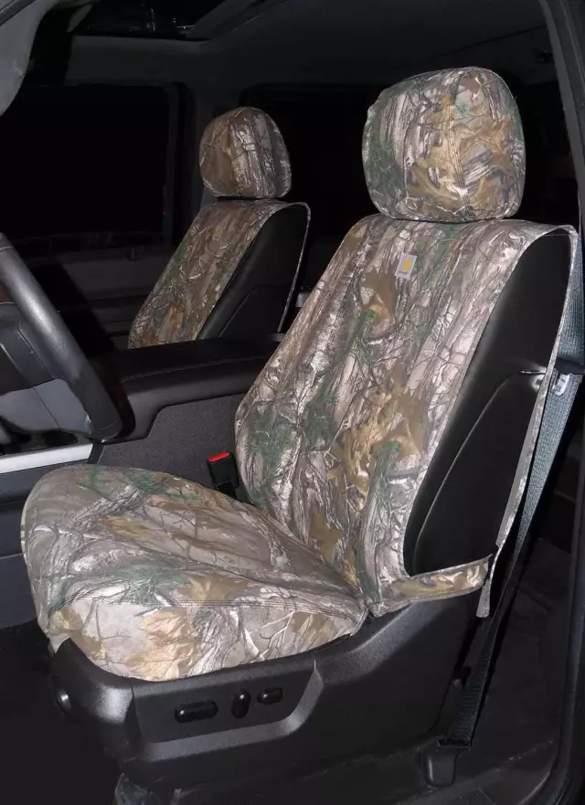 VGL3Z15600D20B - Interior: Seat Covers, Realtree Protective Seat Covers for Ford: E-350 Super Duty, E-450 Super Duty, F-150, F-250 Super Duty, F-350 Super Duty, F-450 Super Duty, F-550 Super Duty Image