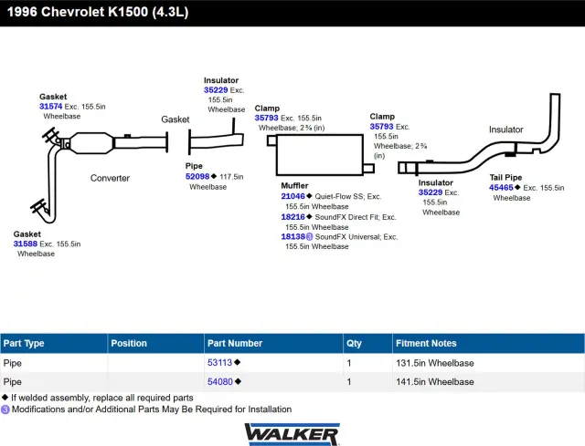 18138 - : SoundFX Universal Universal Exhaust Muffler 2.75" Inlet (ID) 2.75" Outlet (OD) for Walker Exhaust Image