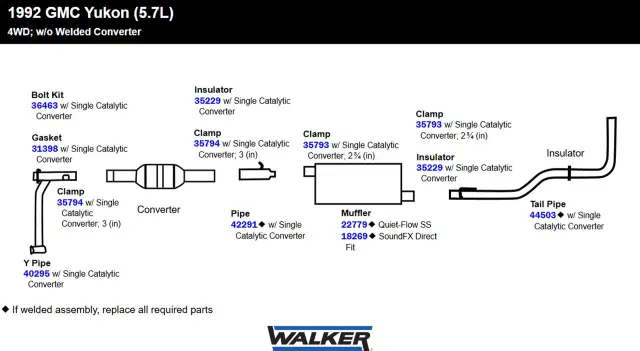 18269 - Exhaust: SoundFX Direct Fit Exhaust Muffler 2.75" Inlet (ID) 2.75" Outlet (ID) for Walker Exhaust Image