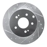 63172040L - : DFC Brake Rotor - Drilled and Slotted - Silver for DYNAMIC FRICTION Image