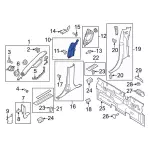 MC3Z1624346AH - Body: Upper Center Pillar Trim for Ford Image