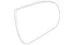 2128102221 - Driver Door: Mirror Glass for Mercedes-Benz Image