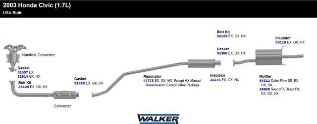 35375 - : Exhaust System Hanger Insulator for Walker Exhaust Image
