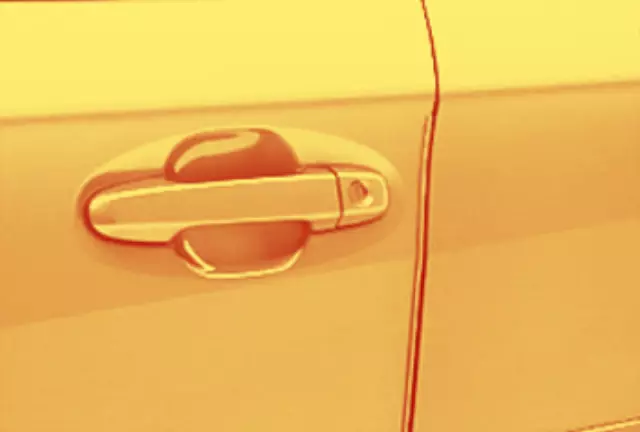 SOA801P030Q3 - Exterior: Door Edge Guards - Sunshine Orange for Subaru: Crosstrek, Impreza Image