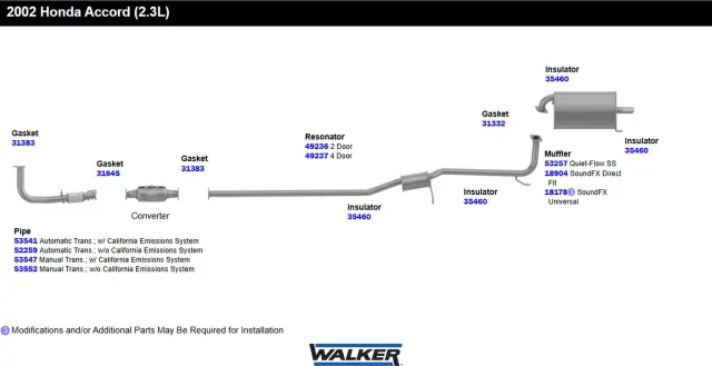 18178 - : Exhaust Muffler for Walker Exhaust Image