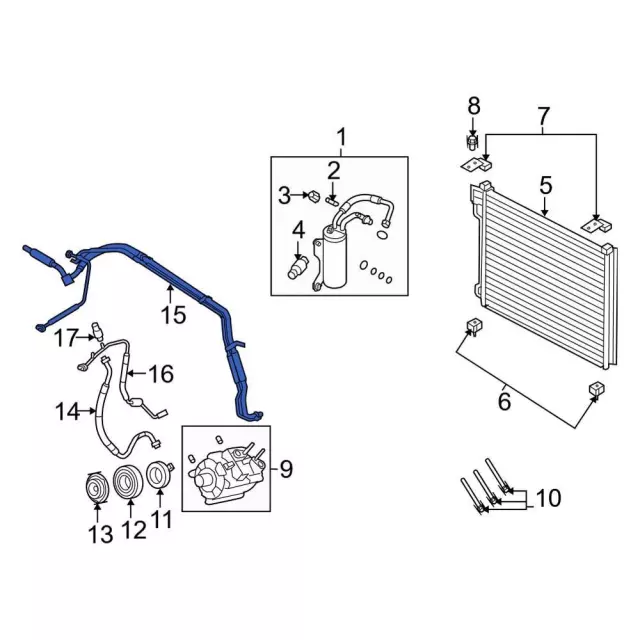 LC2Z19E558C - : A/C Refrigerant Suction Hose for Ford: E-350 Super Duty, E-450 Super Duty Image
