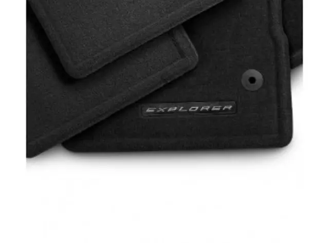 2011-2015 Ford Explorer Floor Mats Black Carpeted Front & Rear Logo Set OEM NEW - Ford (FB5Z-7813086-AB)
