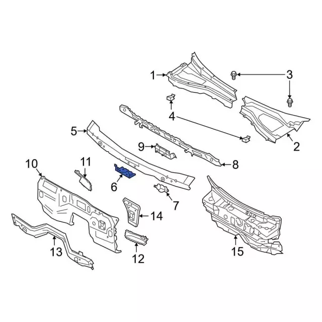 LB5Z7810218A - Body: Panel Support for Ford: Explorer, Police Interceptor Utility | Lincoln: Aviator Image