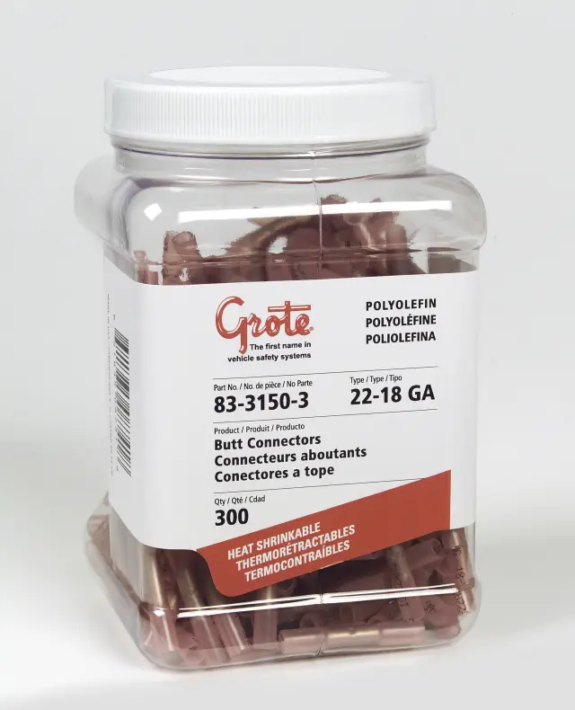8331503 - : Heat Shrinkable Butt Connectors - Polyolefin, 22 - 18 Gauge for Grote Lighting Image