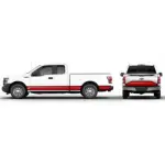 VFL3Z9920000S - : Two Tone Stripe Kit, Red Black for Ford: F-150 Image