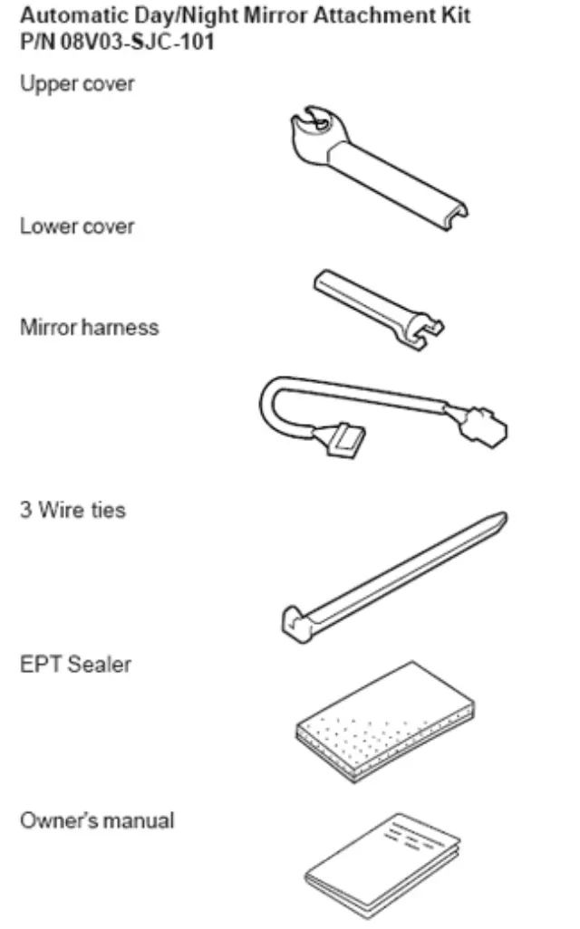8V03SJC101 - : Mirror, Interior Kit for Honda Image