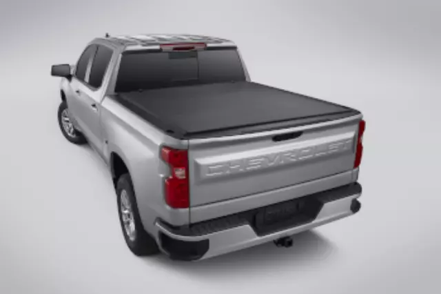 87816007 - : Short Bed Soft Roll-Up Tonneau Cover With for Chevrolet: Silverado 1500, Silverado 1500 LTD Image