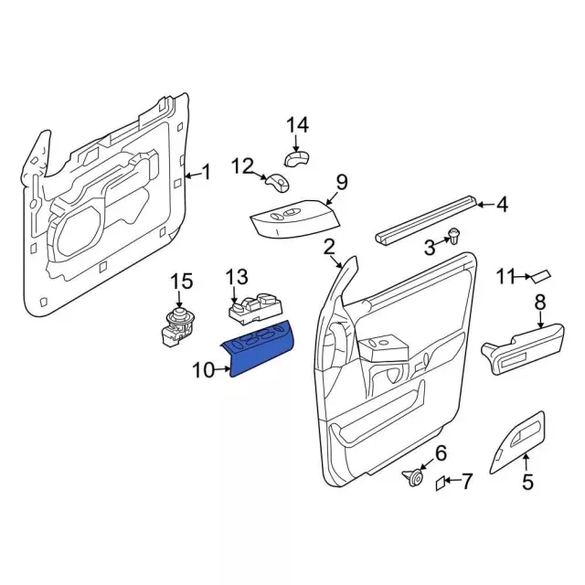 7L1Z14525BA - Body: Switch Bezel for Ford Image