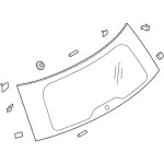 JB5Z7842006B - Body: Lift Gate Glass for Ford: Explorer, Police Interceptor Utility Image