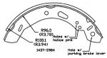 13074104 - : Drum Brake Shoe for OmniParts Image