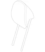 16797014029D88 - Body: Headrest for Mercedes-Benz Image