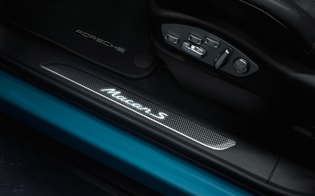 95B044810A - Exterior: 2019-2023 Porsche Macan - Door Entry Guards In Carbon - Illuminated for Porsche: Macan Image