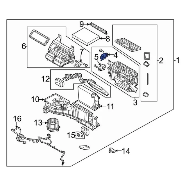 MB3Z19E616F - HVAC: Adjust Motor for Ford: Bronco, Ranger Image