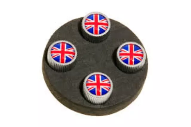 Union Jack Styled Valve Caps - Land-Rover (LR027664)