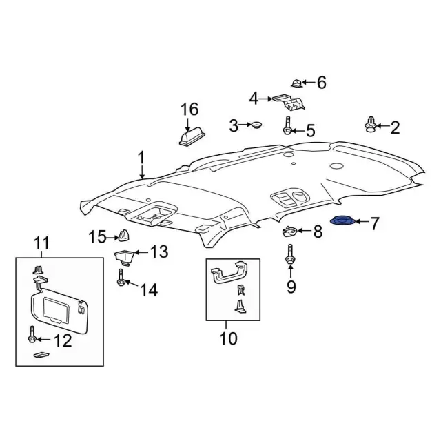 Overhead Console - Ford (LB5Z-78519A70-PL)