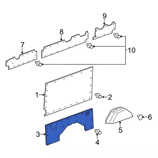 CK4Z6131012A - Body: Front Trim for Ford: Transit-150, Transit-250, Transit-350, Transit-350 HD Image