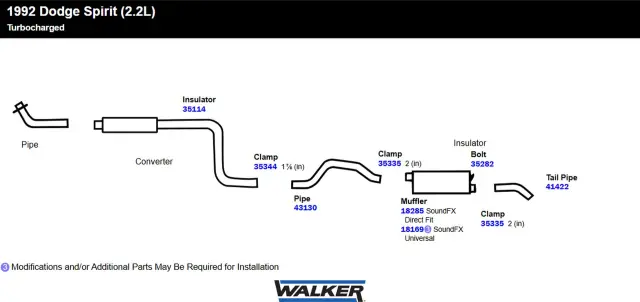 18169 - : Exhaust Muffler for Walker Exhaust Image