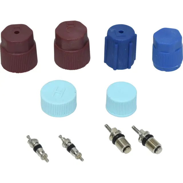 VC2909C - Air Conditioning &amp; Heat: A/C System Valve Core and Cap Kit -- Valve and Cap Kit for UAC Image