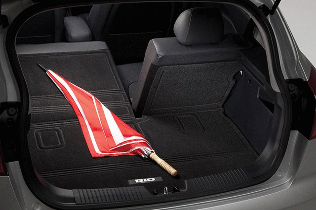 1W112ADU00 - Interior: Cargo Mat, Carpeted W\/ Seat Back Protection for Kia: Rio Image