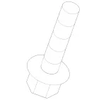 6442 - : Hexagon Head Bolt for Mercedes-Benz: CLA250, G500, G550, G580, G63 4x4 Squared AMG, G63 AMG, GLA250 Image