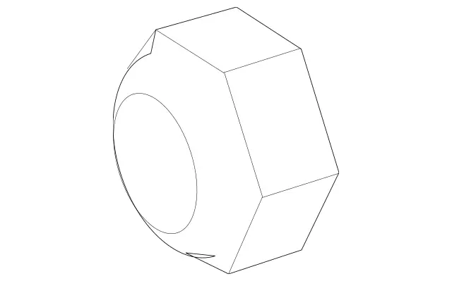 327964 - Front Axle: Hexagon Nut for Mercedes-Benz Image