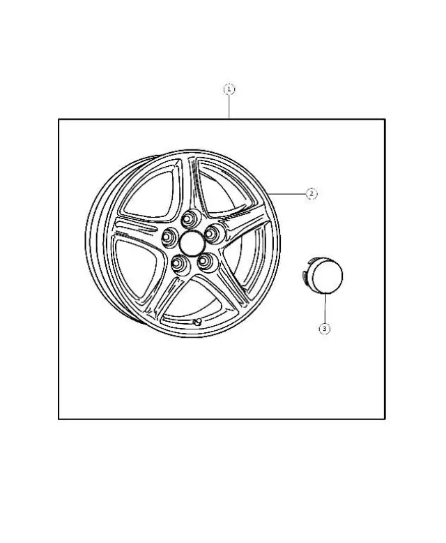 Wheel Center Cap - Mopar (4721717AA)