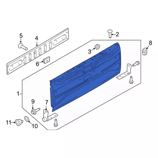 ML3Z9940700Q - Body: Tail Gate for Ford Image
