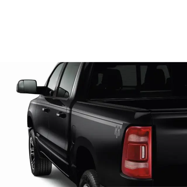 82215532AB - Exterior Accessories: Grey Metallic Bodyside Graphic - Crew Cab with 5' 7" Bed for Mopar Image