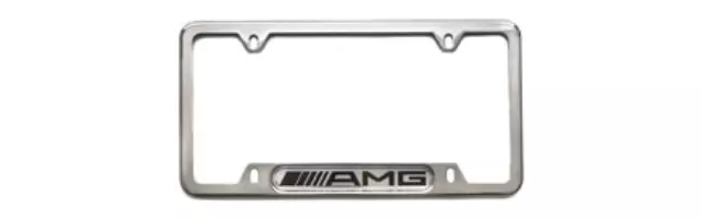 6880087 - Exterior: License Frame, Polished Stainless Steel for Mercedes-Benz: C230, C240, C250, C280, C300, C32 AMG, C320, C350, C55 AMG, C63 AMG, CLS500, CLS55 AMG, CLS550, CLS63 AMG, CLS63 AMG S, GL320, GL350, GL450, GL550, GL63 AMG, GLK250, GLK350, SL55 AMG, SL550, SL600, SL63 AMG, SL65 AMG, SLK250, SLK280, SLK300, SLK350, SLK55 AMG, SLR McLaren, SLS AMG Image