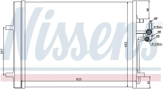 940044 - : Nissens A/C Condenser and Receiver Drier Assembly for NISSENS Image