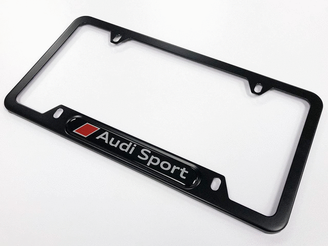 ZAW071801SDX9 - Exterior: 2009-2025 Audi - Audi Sport License Plate Frame for Audi: A3, A3 Quattro, A3 Sportback e-tron, A4 allroad, A4 Quattro, A5 Quattro, A5 Sportback, A6 allroad, A6 Quattro, A7 Quattro, A7 Sportback, A8 Quattro, e-tron GT, e-tron Sportback, Q3, Q4 e-tron, Q5, Q5 Sportback, Q7, Q8, Q8 e-tron, R8, RS e-tron GT, RS3, RS5, RS5 Sportback, RS7, S3, S4, S5, S5 Sportback, S6, S7, S8, SQ5, SQ5 Sportback, SQ7, SQ8, SQ8 e-tron, TT Quattro, TT RS Quattro, TTS Quattro Image