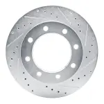 63148003R - : DFC Brake Rotor - Drilled and Slotted - Silver for DYNAMIC FRICTION Image