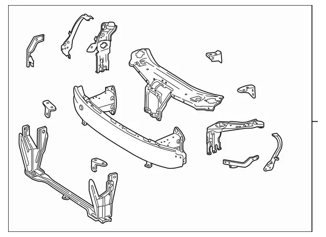2166201534 - Cowl, Front Panel: Carrier for Mercedes-Benz: CL550, CL600, CL63 AMG, CL65 AMG Image image