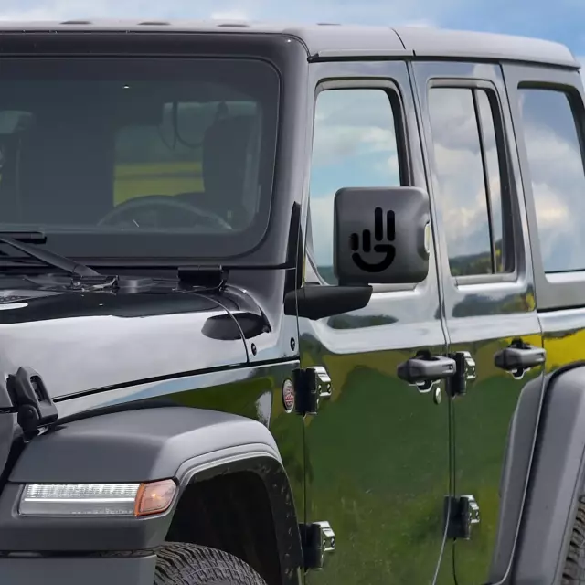 68663227AA - : Jeep Wave Smile Hand Graphic, Matte Black, sold by Visco for Affiliated Accessories Image