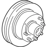 YC2Z1V102AA - Brakes: Hub &amp; Rotor for Ford: E-250 Econoline, E-350 Econoline, E-350 Econoline Club Wagon Image