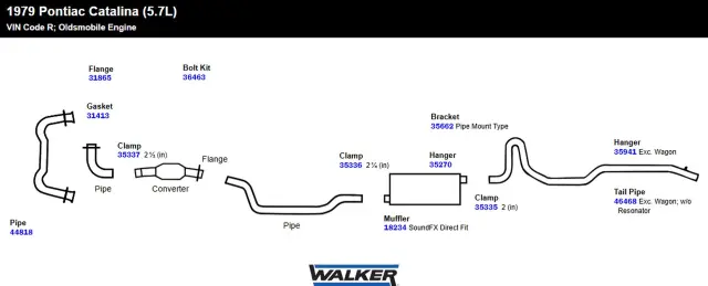 36463 - : Exhaust Bolt and Spring for Walker Exhaust Image