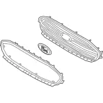 KT1Z8200SA - : Center Grille for Ford: Transit Connect Image