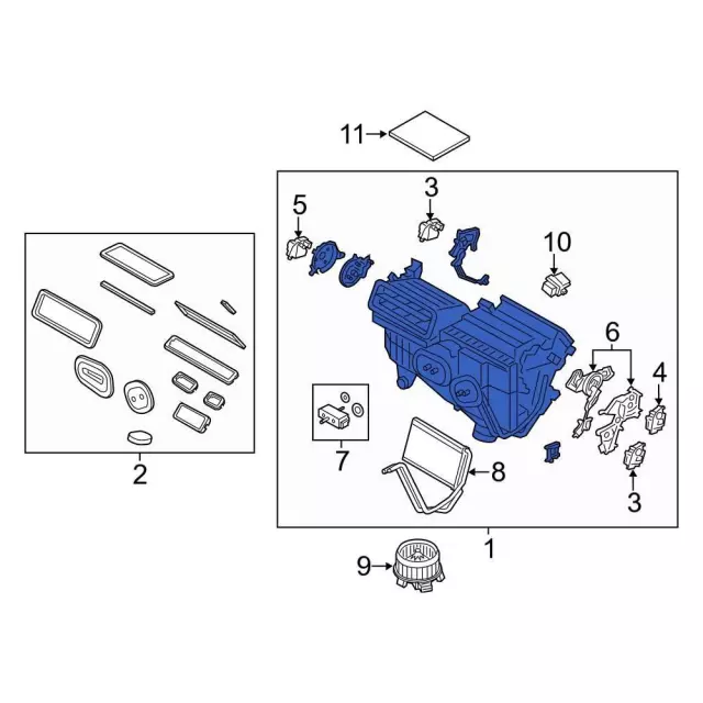 HS7Z19B555AE - : AC &amp; Heater Assembly for Ford: Fusion, Police Responder Hybrid, SSV Plug-In Hybrid | Lincoln: MKZ Image