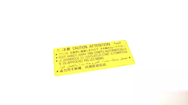 45178AJ010 - Body: Info Label for Subaru: Baja, Crosstrek, Forester, Impreza, Legacy, Outback, SVX, WRX, WRX STI, XV Crosstrek Image