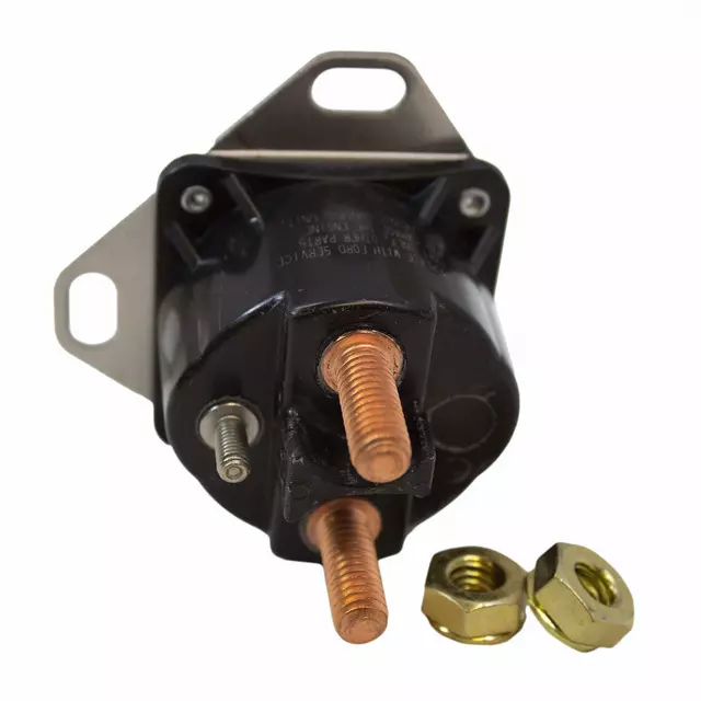 E9TZ11450B - : Starter Solenoid for Ford: Aerostar, Bronco, Bronco II, Country Squire, Crown Victoria, E-150 Econoline, E-150 Econoline Club Wagon, E-250 Econoline, E-250 Econoline Club Wagon, E-350 Econoline, E-350 Econoline Club Wagon, Econoline Super Duty, Escort, EXP, Explorer, F-150, F-250, F-250 HD, F-350, F-Super Duty, LTD, LTD Crown Victoria, Mustang, Ranger, Taurus, Tempo, Thunderbird | Lincoln: Continental, Mark VII | Mercury: Capri, Colony Park, Cougar, Grand Marquis, Lynx, Marquis, Mountaineer, Sable, Topaz Image