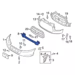 LK4Z17906D - Body: Impact Bar for Ford: E-Transit, Transit-150, Transit-250, Transit-350, Transit-350 HD Image