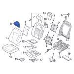 NL3Z18610A62BA - Body: Headrest Cover for Ford: F-150, F-250 Super Duty, F-350 Super Duty, F-450 Super Duty Image