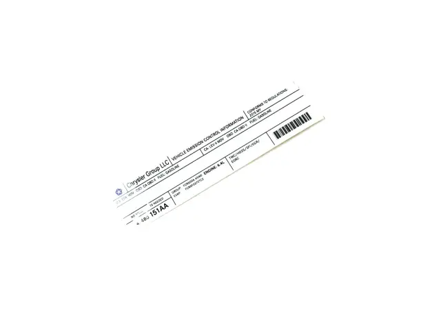 47480151AA - Labels: Vehicle Emission Control Information Label for Mopar Image image