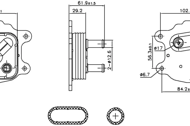 91436 - : Nissens Engine Oil Cooler for NISSENS Image