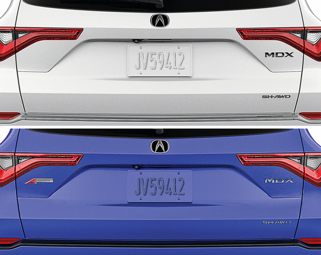 Exterior Emblems, Black Chrome MDX & A-Mark - Acura (08F20-TYA-200A)